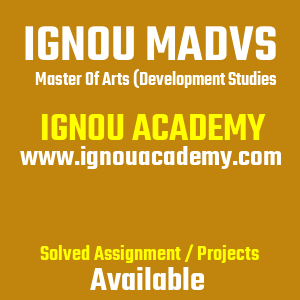 IGNOU MADVS SOLVED ASSIGNMENT 2025 2026
